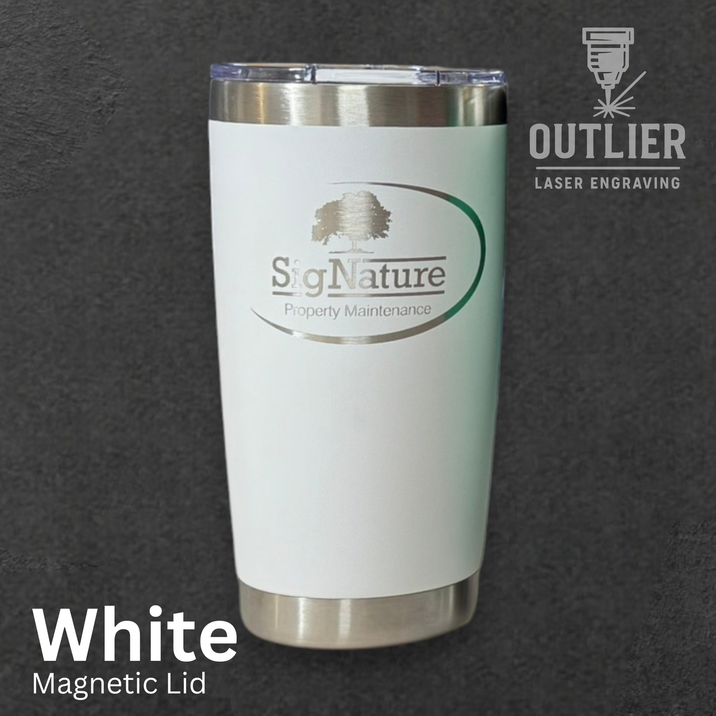 Custom Logo 20oz Unbranded Tumbler - Magnetic Sliding Lid