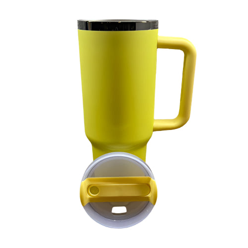 Custom Logo 40oz Tumbler with handle - Black Base