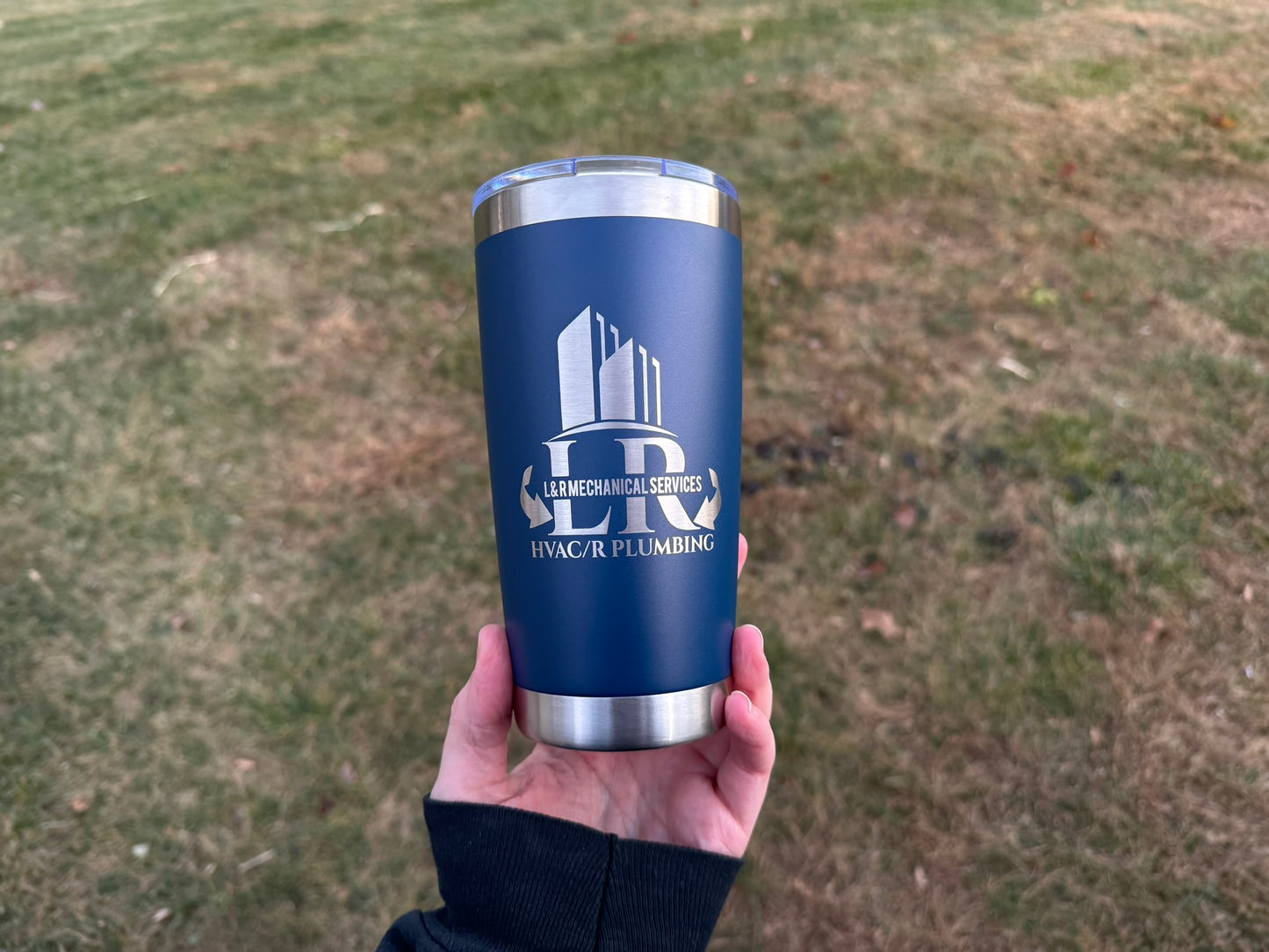 Custom Logo 20oz Tumbler - Solid Lid