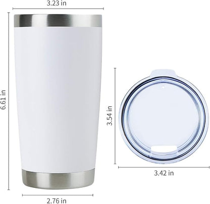 20oz Custom Engraved Tumbler - Solid Lid
