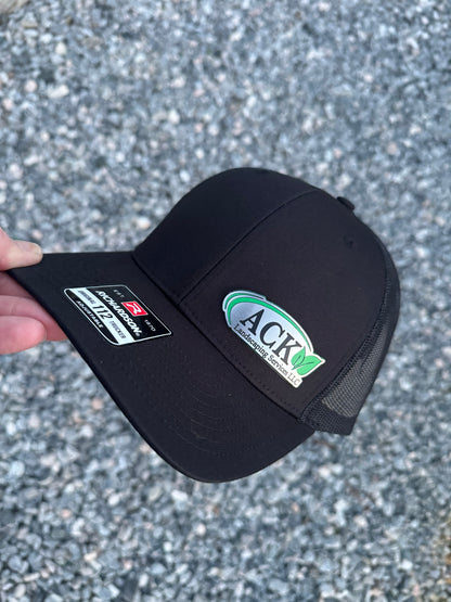 Custom Stainless/Black/Green Acrylic Patch on Richardson 112
