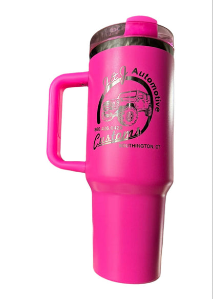 40oz Custom Logo Tumbler with handle - Black Base