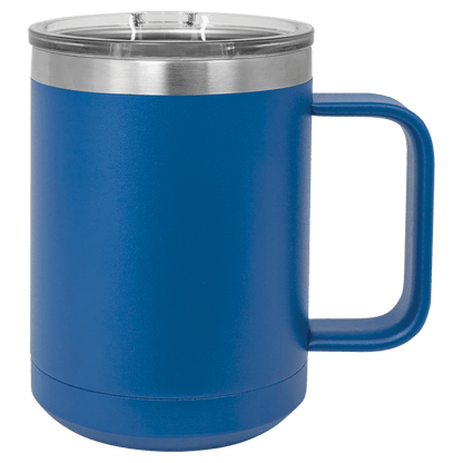 15oz Custom Mug with Sliding Plastic Lid