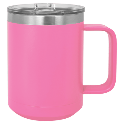 15oz Custom Mug with Sliding Plastic Lid
