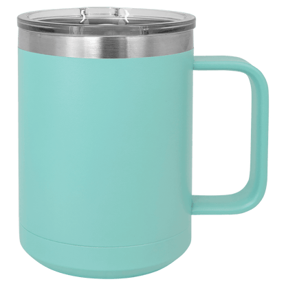 15oz Custom Mug with Sliding Plastic Lid