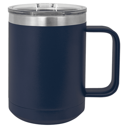 15oz Custom Mug with Sliding Plastic Lid