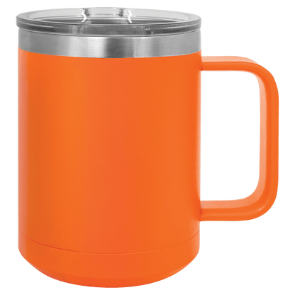15oz Custom Mug with Sliding Plastic Lid