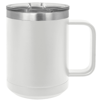 15oz Custom Mug with Sliding Plastic Lid