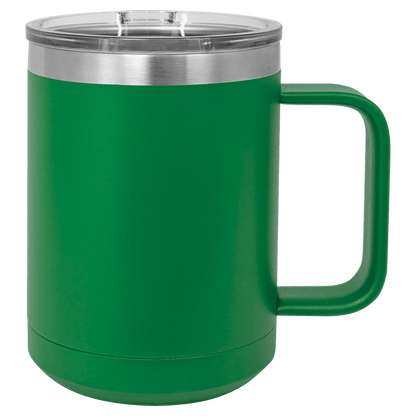 15oz Custom Mug with Sliding Plastic Lid