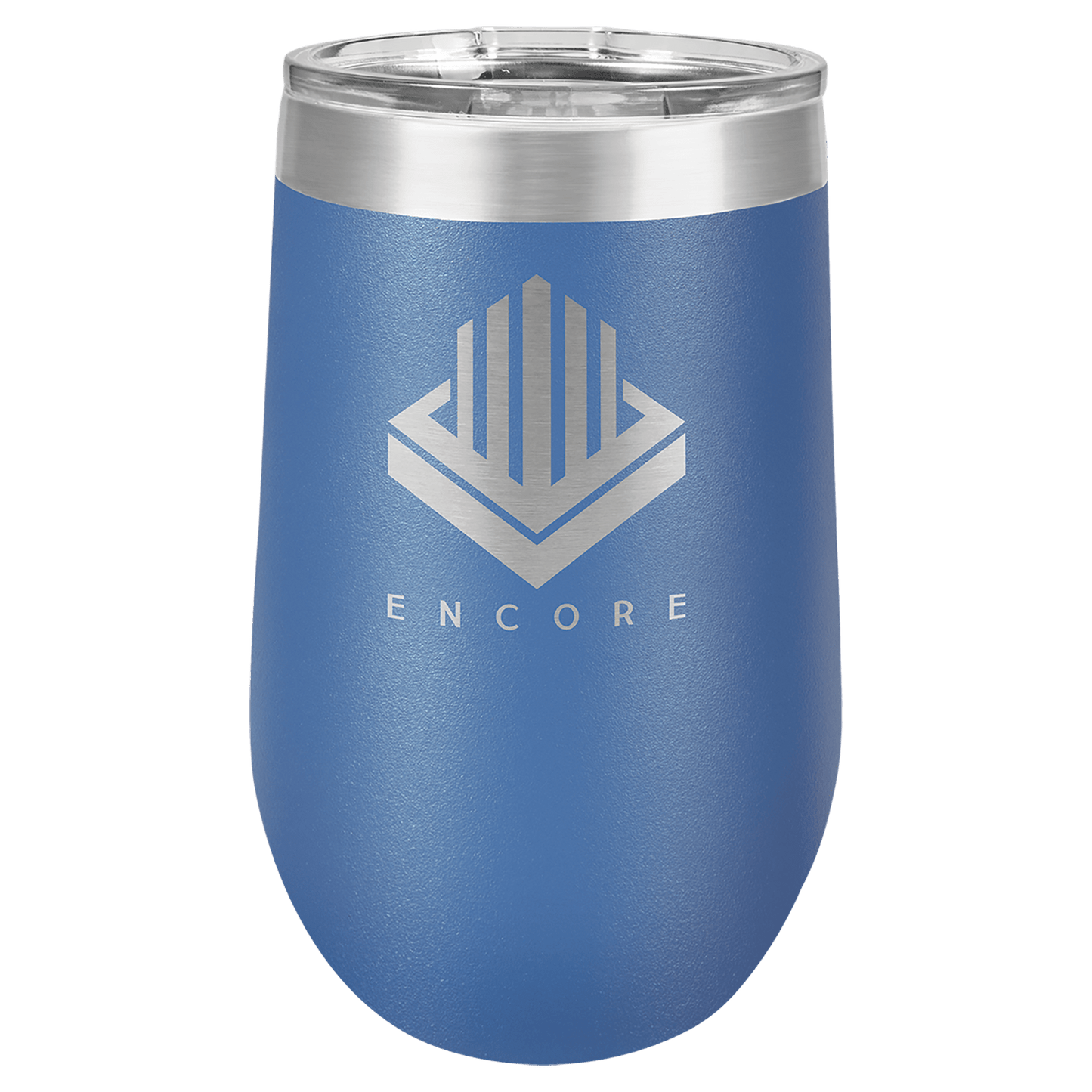 16oz Custom Engraved Wine Tumbler with Sliding Plastic Lid