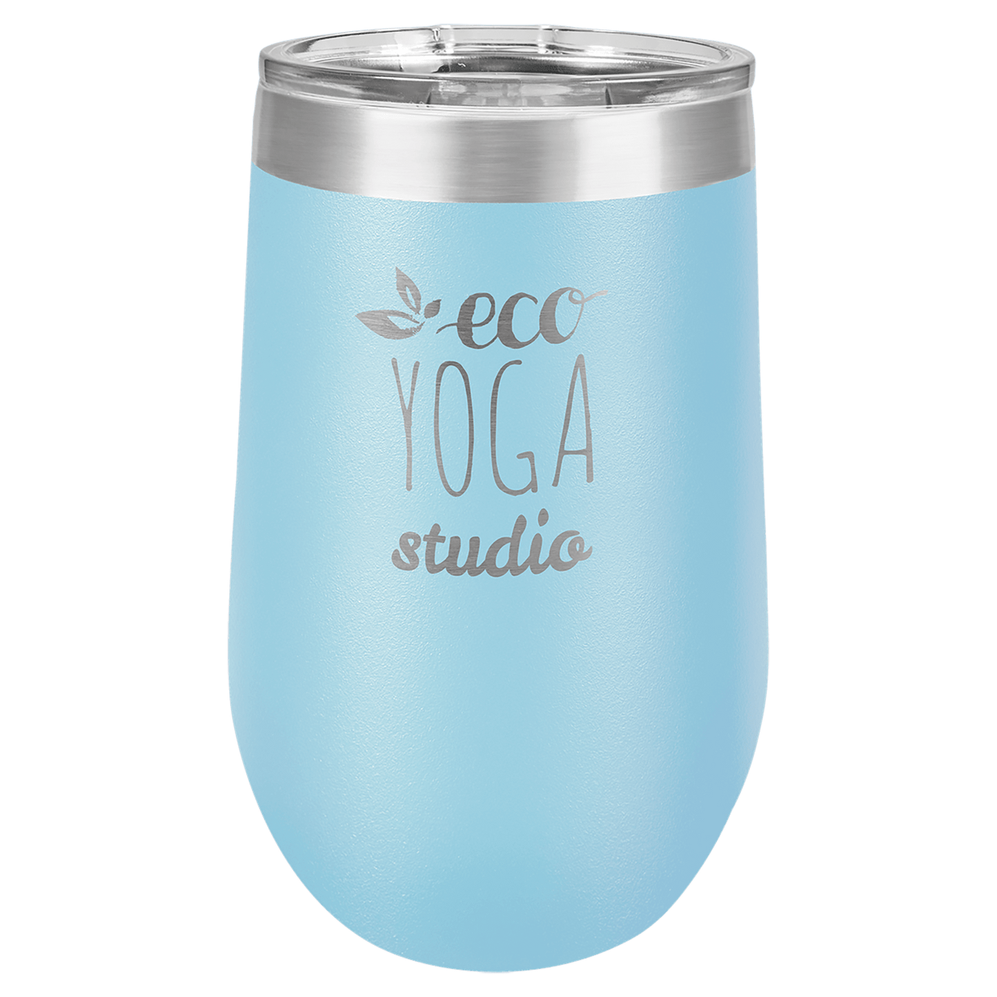 16oz Custom Engraved Wine Tumbler with Sliding Plastic Lid