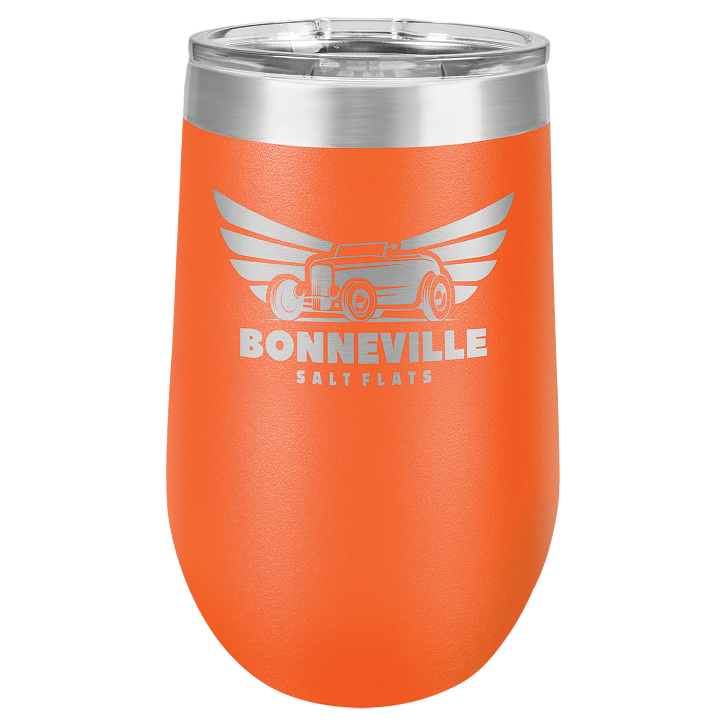 16oz Custom Engraved Wine Tumbler with Sliding Plastic Lid