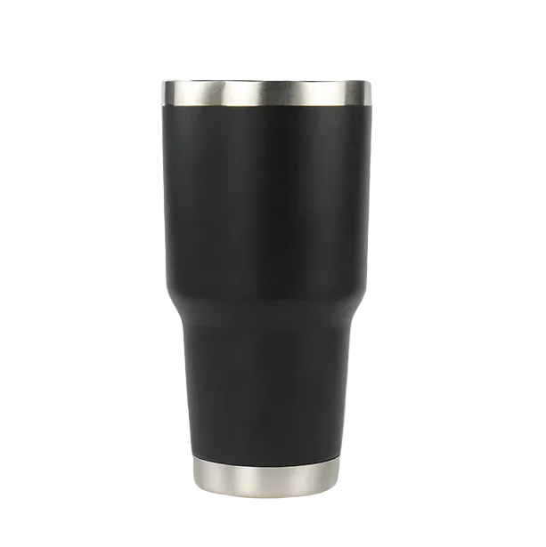 Black tumbler with silver base