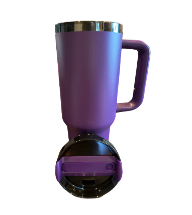 Custom Logo 40oz Tumbler with handle - Black Base