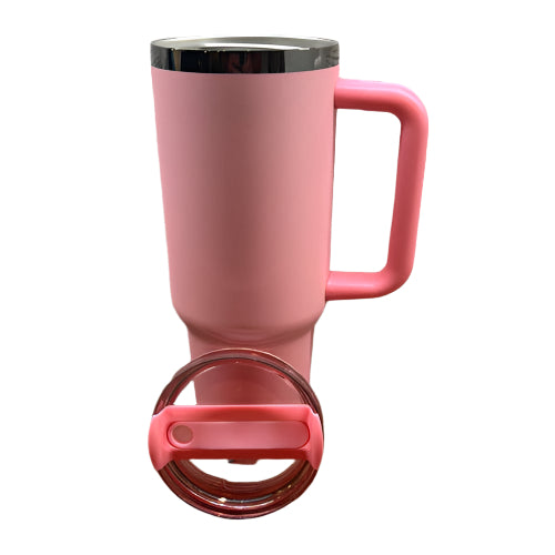 Custom Logo 40oz Tumbler with handle - Black Base