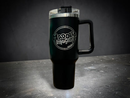 40oz Custom Logo Tumbler with handle - Stainless Base