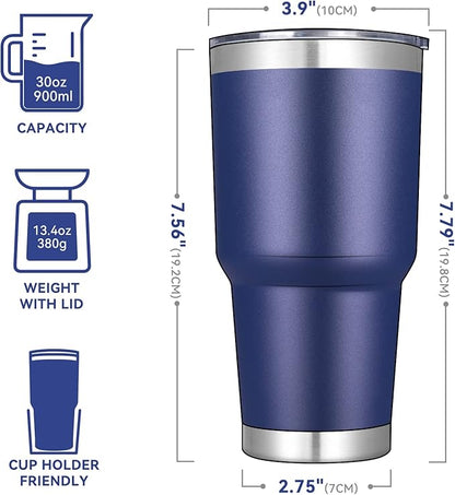 30oz Custom Engraved Tumbler with Sliding Plastic Lid