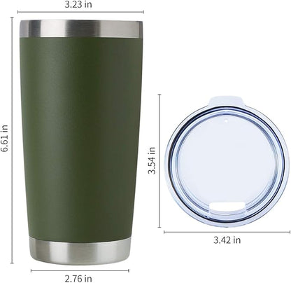 20oz Custom Engraved Tumbler - Solid Lid