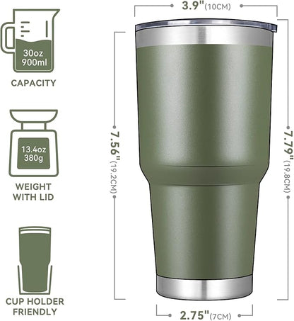 30oz Custom Engraved Tumbler with Sliding Plastic Lid