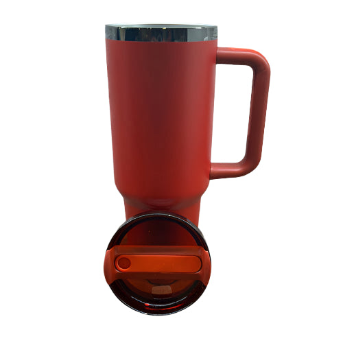 Custom Logo 40oz Tumbler with handle - Black Base