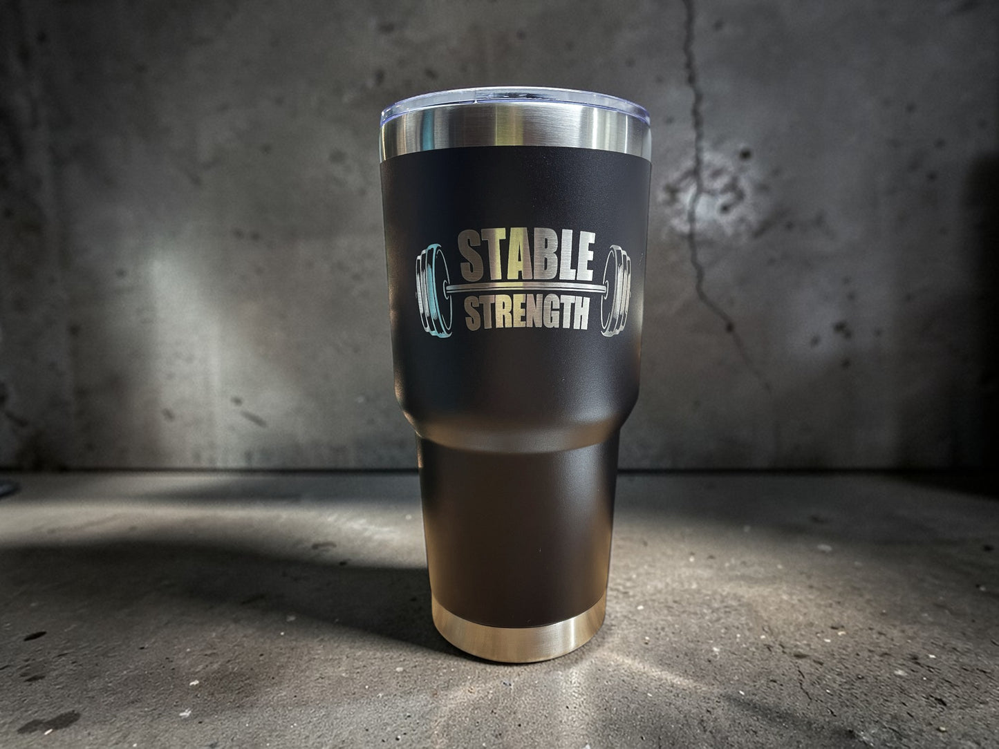 30oz Custom Engraved Tumbler with Sliding Plastic Lid
