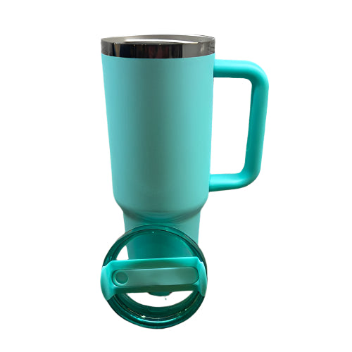 Custom Logo 40oz Tumbler with handle - Black Base