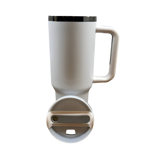 Custom Logo 40oz Tumbler with handle - Black Base